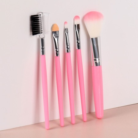 Set of makeup brushes "Tenderness", 5 objects, pink color-2