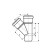 The sewer's tee Ostendorf ht htea, internal, d = 40 mm, 67 ° 111300
