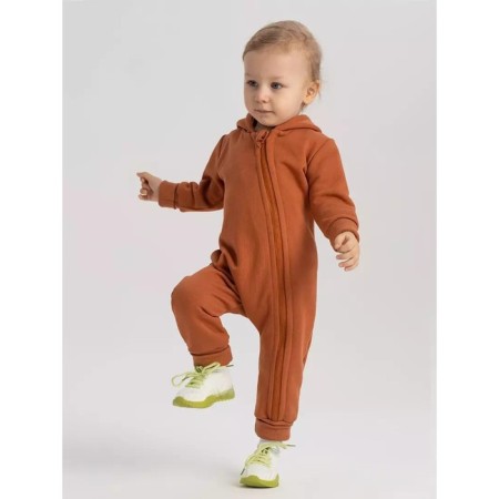 Children's overalls with MOWBABY BALOO ears, height 86 cm, brown color-4
