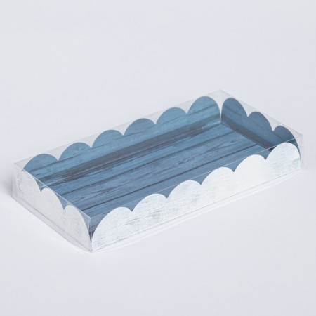 Cookie box, confectionery packaging with PVC lid, "delicious", 21 x 10.5 x 3 cm-1