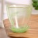 Flower pot with the pallet "Harmony", alabaster, green 0.85 liters
