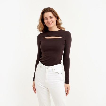 Longsliv Women's Minaku: Basic Line Chocolate Color, Rr. 44-1