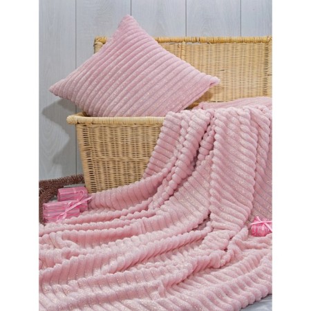 Luxe Pink/Gold blanket, size 180x200 cm, pink color-4