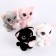 Soft toy "Cat with a heart", on a key fob, 11 cm, color mix