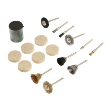 A set of mini-drifts for the engraver of the tundra, brushes, polishing circles, pasta, 3.2 mm, 17 pcs.