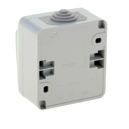 Single -clavy external, gray, ip44 switch-1