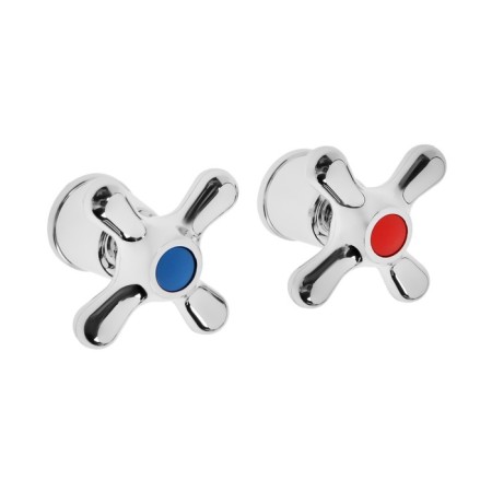 Handle on the mixer "Cross 67" 80067, for a crane-box with a rod under a square, plastic, chrome