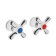 Handle on the mixer "Cross 67" 80067, for a crane-box with a rod under a square, plastic, chrome