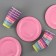 A set of paper utensils "Happy Birthday" strip 12 plates, 12 glasses
