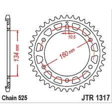 Star Very Steel Star JTR1317, chain 525, 43 teeth
