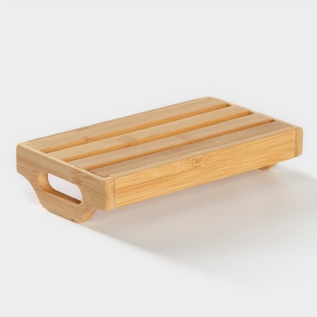 Porcelain sauces containers on a bamboo stand Bellatenero, 3 objects: 2 saucepan 420 ml, stand 17 × 7.2 × 17 cm, white color-8