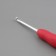 Knitting hook, with silicone handle, d = 3 mm, 14 cm, pink color