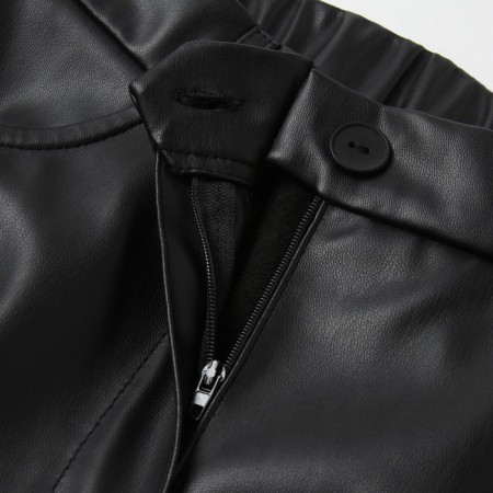 Women's pants (eco -leather) minku: eco leather Black color, size 42-6