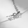 Circle "on the fishing line" zirconium, square, white color in silver, 30 cm