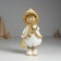 Souvenir Polystone "Baby in a white fur coat with golden fur" mix 7x5x16 cm