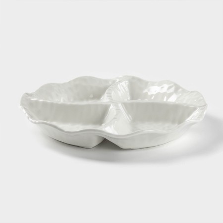 Menzhitsa ceramic 4 cells "Airiousness", 19 × 3 cm, white color-1