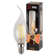 Filament era “candle in the wind”, 5 watts, E14, 515 lm, 2700k, glow warm white