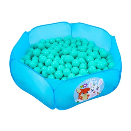 A set of balls for a dry pool 500 pcs, color: turquoise-7
