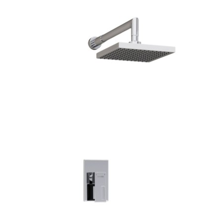 The shower system wasserkraft a12528, built-in, tropical shower, brass/ABS plate, chrome 101201