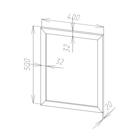 Turin mirror, wall 40 × 50 cm Plastic frame, 30 mm-1