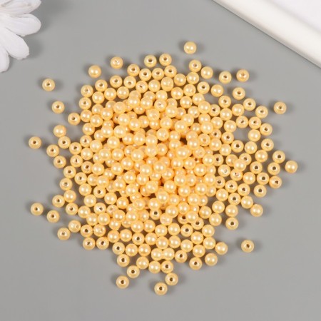 Set of beads "Pearls" D 6 mm, 250 gr, beige