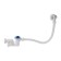 Siphon for the ORIO A-6008 bath, 1 1/2 x 40 mm, plastic. lattice d = 70 mm, with a pipe 40x40 mm