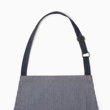 Apron Ethel Denim in stripes, col. Blue, 65% HL, 35% p/e-3