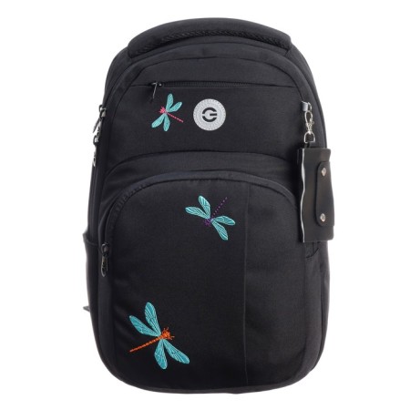 Youth backpack 43 x 27.5 x 16 cm, Grizzly, ergonomic back, laptop compartment, black-2