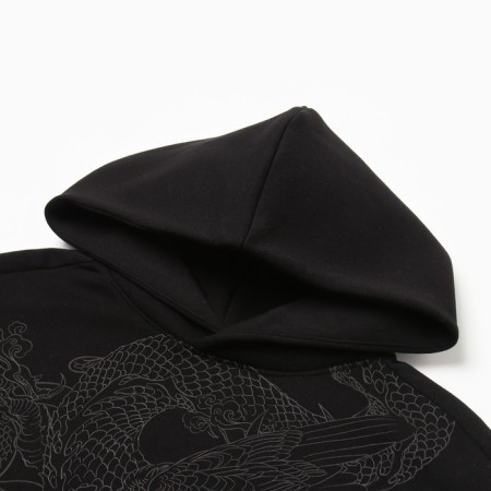 Male sweatshirt is laid down, black color, size 50 (l)-4