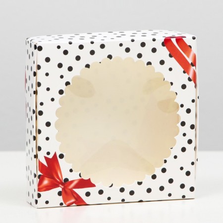 Gift box with a window "Politics", 11.5 x 11.5 x 3 cm