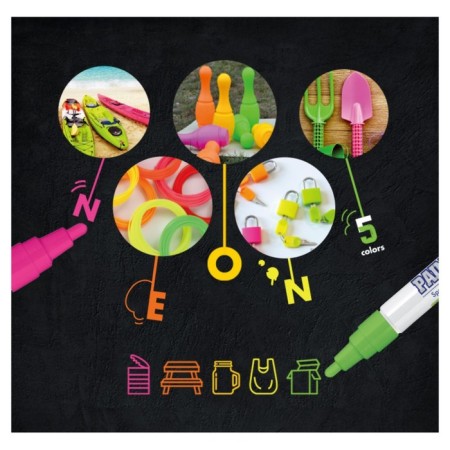 Marker - paint (varnish) munhwa, 4.5 mm, nitro -base, waterproof, orange neon-6