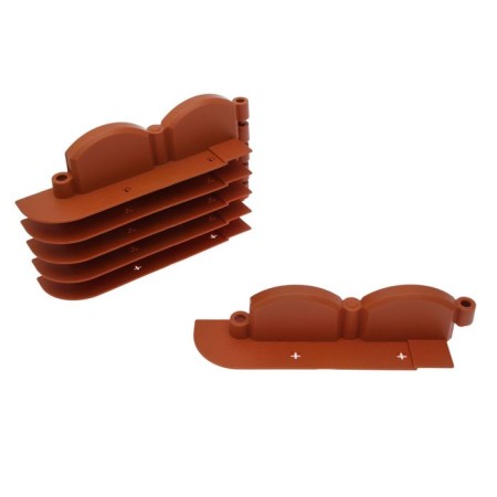 Border "Wave", length 3.2 m, terracotta-5
