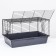 A cell for rabbits, guinea pigs "Pigger" No. 4 folding, 80 x 50 x 47 cm, light gray