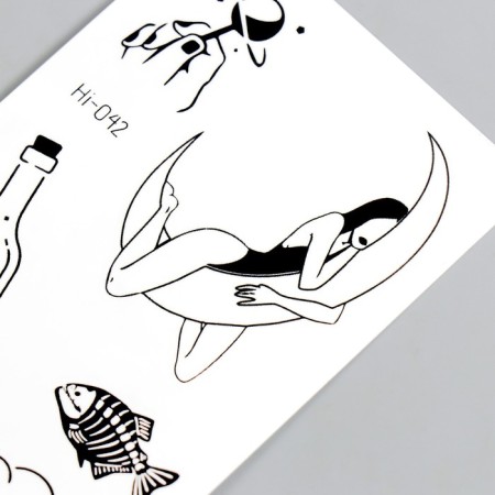Tattoo on the body color phosphorus "abstraction" mix 10x6 cm-3