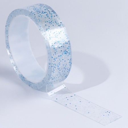 Pouting adhesive tape with sparkles, blue color, 3 m-1