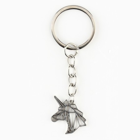 Key keychain Metal “unicorn”, 7.5 x 3.7 cm-3