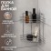 Angular shelf 2-tier, 20 × 20 × 29 cm, chromium color