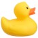 Rubber toy for the bath "Duck Baby I", 8.5 cm, crush me
