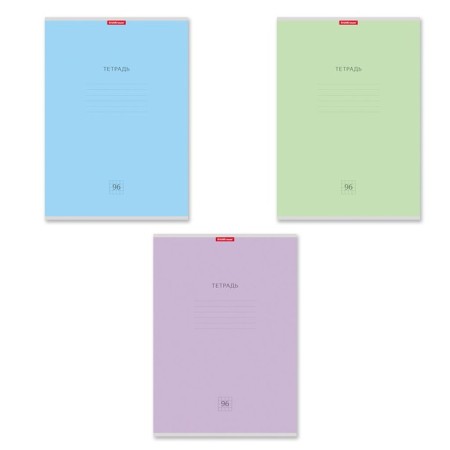A4 notebook, 96 sheets in the cage on the Erichkrause "Classic", cover coated cardboard, offset unit, whiteness 100%, mix
