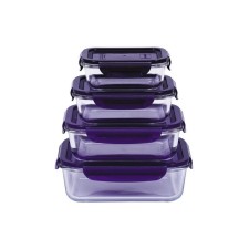 A set of glass containers Oursson 0.37/ 0.63/ 1/ 1.5 l, 4 pcs