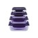 A set of glass containers Oursson 0.37/ 0.63/ 1/ 1.5 l, 4 pcs