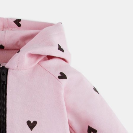 Kit: sweatshirt and pants crumb I am "hearts", pink, height 74-80 cm-2