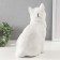 The piggy bank "Cat is white color" height 31.5 cm, width 16 cm, length 24 cm.