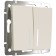 Switch W1120162, two -key, with backlight, ivori matte