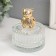 Casket glass, ceramics "Golden Bear" 7.8x7.8x9.5 cm