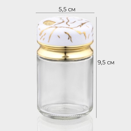 Glass Glass Magistro "White Marble", 150 ml, 5.5 × 9.5 cm-1