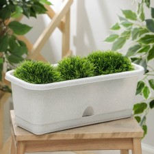 Balcony box with a pallet, 40 cm, marble color