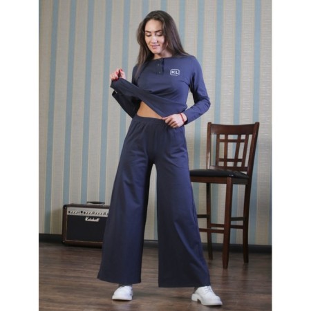Female suit, size 46, gray color-1