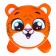 Tiger toy “Tiger”, soft, 40 × 40 cm, orange color