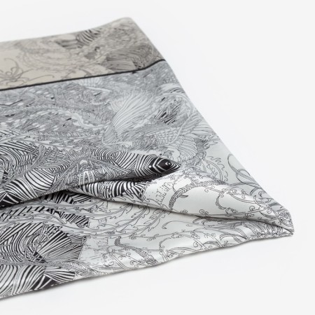 Women's scarf minku rr 90*90 cm, gray color-1